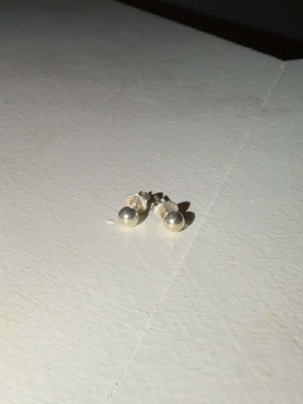 Classic Pearl Stud Earrings - Silver Tone